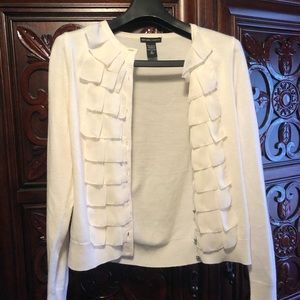 Cream ruffle sweater